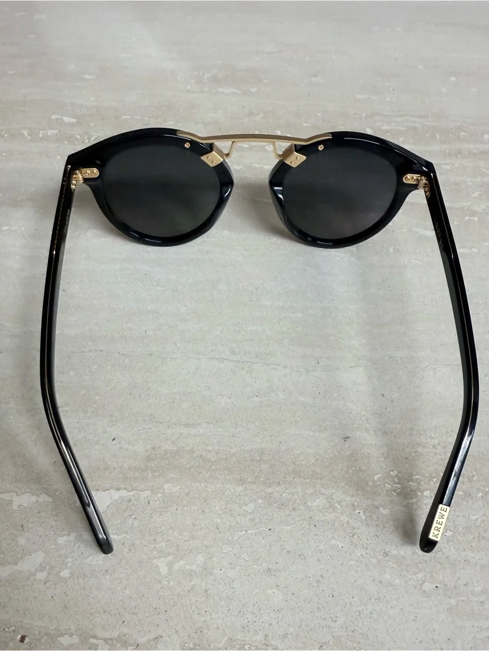 Krewe STL Nylon Black + Shadow 24K Polarized Sunglasses